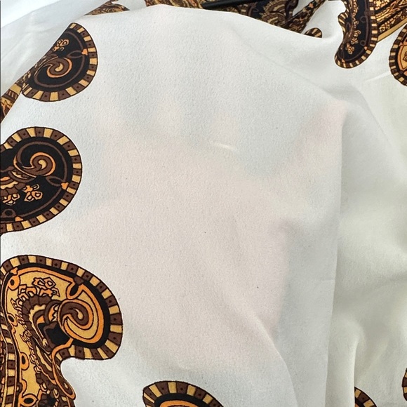 MICHAEL Michael Kors Black and Gold Paisley Top - Picture 6 of 7